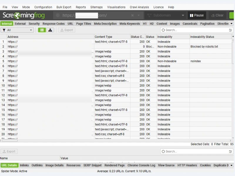 تحليل السيو التقني