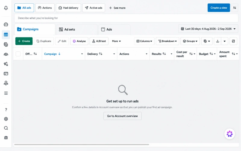 Meta Ads Manager الدخول إلى Meta Ads Manager